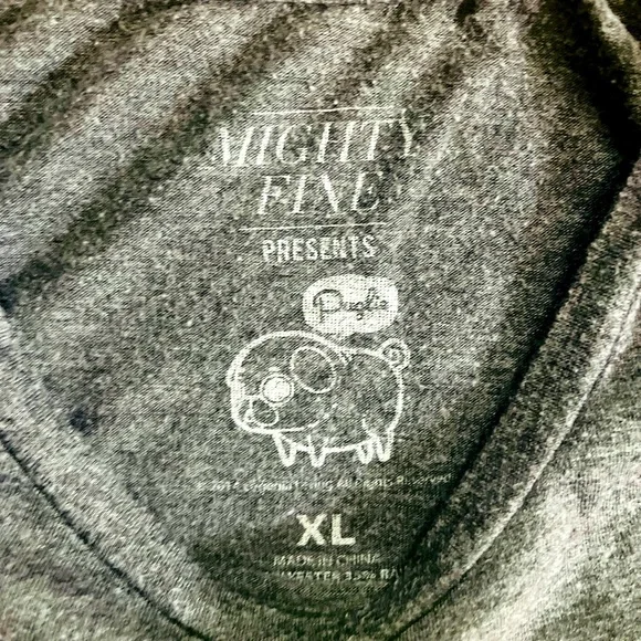 XL Dark Gray Mighty Fine Presents Puglia 9 Pugs as Junk Food T-shirt - Picture 3 of 3